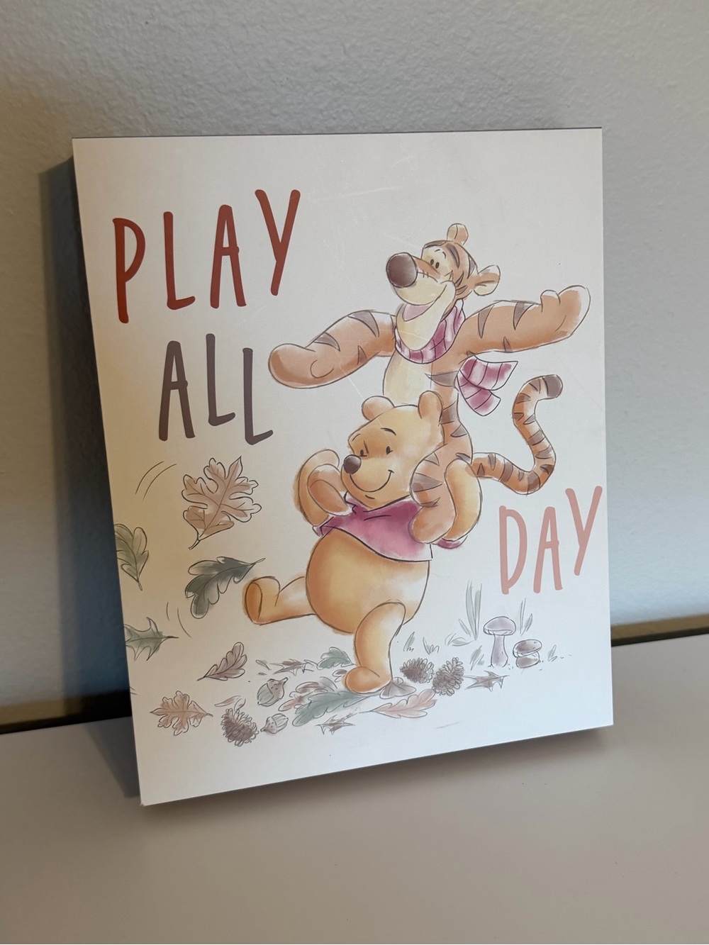 Disney Winnie the Pooh & Tigger Play All Day Fall Wall Art